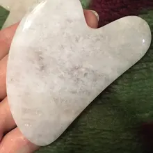 Rosa Natural Jade rodillo de la cara de masaje Gua Sha Placa de piedra de cristal de Jade masajeador de cuerpo Facial ojo rascar acupuntura Estiramiento Facial