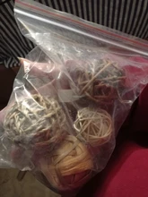 4Pcs Natural Small Animal Activity Chew Toys Rabbits Bird Parrot Play Rattan Balls