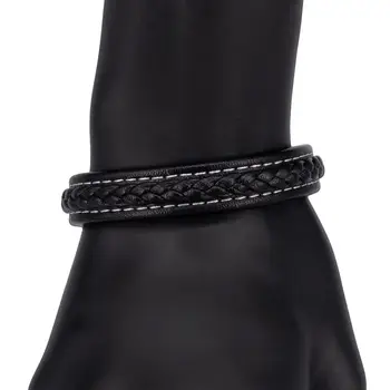 Leather bracelet otokodesign 51336 (black, magnetic lock, genuine leather)
Leather bracelet otokodesign 51336 (black, magnetic lock, genuine leather)