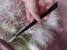 Pinzas de Clavo recto de 2 cabezales con Cabezal de presión de silicona, para Pegatinas 3D, diamantes de imitación, pegatinas de agua, herramientas de Metal para uñas, 1 unidad