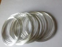 Lote de 100 unidades de cuentas de alambre de acero con memoria de 0,6mm, accesorios para fabricación de pulseras