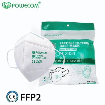 10PCS/Bag POWECOM CE ffp2 Protective Mask 95% Filter Facial Health Dust-proof Face Masks Safe Breathable Hygiene Certified Mask
10PCS/Bag POWECOM CE ffp2 Protective Mask 95% Filter Facial Health Dust-proof Face Masks Safe Breathable Hygiene Certified Mask