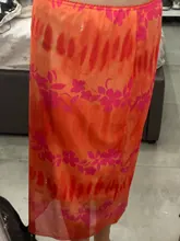 Vestido de verano con estampado Floral, colores brillantes, estilo bohemio, informal, vacaciones, playa, fiesta, ropa de calle, falda naranja