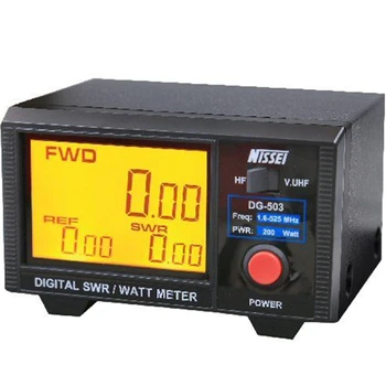 FMUSER NISSEI DG-503 Large Screen Digital Standing Wave Table 1.6-60MHz / 125-525MHz Wattmeter 200W
FMUSER NISSEI DG-503 Large Screen Digital Standing Wave Table 1.6-60MHz / 125-525MHz Wattmeter 200W