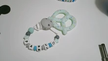 BPA libre silicona dentición alimentos grado Pequeña barra collar de dentición DIY regalos de la ducha de bebé animales de dibujos animados bebé vamos a hacer 1pc
