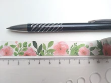 Cinta adhesiva decorativa con plantas y flores estilo japonés Kawaii, cinta adhesiva decorativa, pegatina para álbum de recortes, artículos de papelería con etiquetas