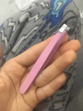 Pinzas para cejas de acero inoxidable, 1 Belleza del cabello, Negro, Rosa