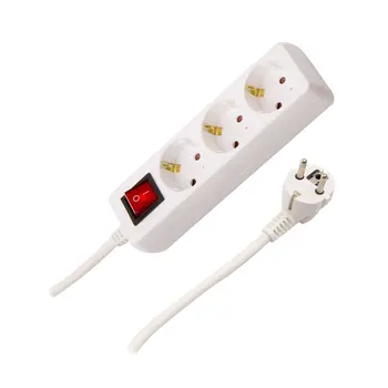 Multi Base | 3 outlets Schuko type | Switch | 1,50 meters cable | White --- outlet strip, plugs, thief, ground Jack
Multi Base | 3 outlets Schuko type | Switch | 1,50 meters cable | White --- outlet strip, plugs, thief, ground Jack