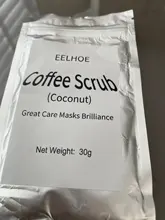 Aroma de coco Exfoliante para café, crema exfoliante corporal, sal del Mar Muerto para exfoliar y blanquear, anticelulitis hidratante, 30g