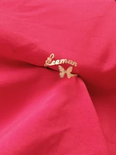 Letdiffery-Anillos personalizados con nombre de mariposa esmerilada para mujer, sortija de boda de acero inoxidable brillante de oro, anillo de joyería ajustable