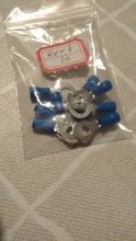 10-100 unids/set RV2 terminales aisladas de anillo azul Cable Conectores eléctricos de crimpado 16-14 AWG Kit M3/M4/M5/M6/M8