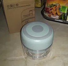Cortador de cocina machacador de ajo eléctrico picadora de carne Mini trituradora de verduras de ajo de alimentos, picadora procesador de alimentos recargable