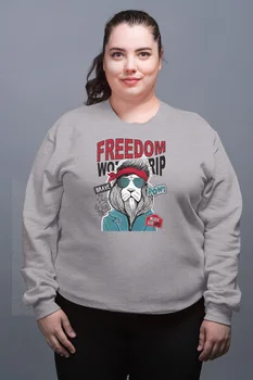Angemiel Wear Freedom Lion Gray Female Sweatshirt 
Angemiel Wear Freedom Lion Gray Female Sweatshirt