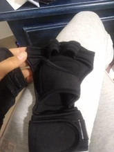 Guantes antideslizantes para gimnasio para hombre y mujer, 1 par, antigolpes, para entrenamiento de levantamiento de pesas, medio dedo, ciclismo de montaña