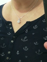 NEHZY-colgante de Plata de Ley 925 con forma de manzana y ópalo rosa, collar de 45CM de longitud