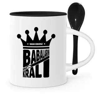 Father's Day Custom Babaların Top King Black Spoon Mug Cup-1 
Father's Day Custom Babaların Top King Black Spoon Mug Cup-1
