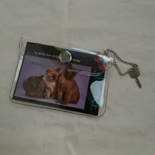 Funda de Pvc transparente para tarjetas de crédito para hombre y mujer, tarjetero resistente al agua, Mini billetera para tarjetas de identificación, monedero para chica