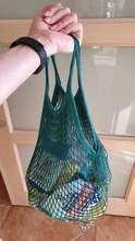 Bolsa de compras reutilizable de malla, bolsa de algodón, bolsa de red de cuerda portátil, bolsas de comestibles, bolso de compras, bolsa de algodón Frabic para almacenamiento