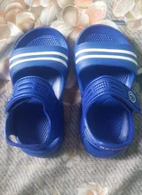 Pudcoco-zapatos informales con punta cerrada para niños, sandalias de playa planas, 1 par