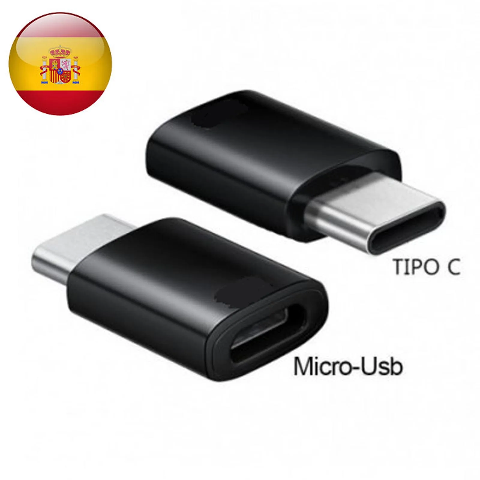 Адаптер Micro USB 5 Pines Hembra a C Macho Carga y Datos para Samsung Galaxy Xiaomi Redmi Huawei P Negro | Мобильные телефоны