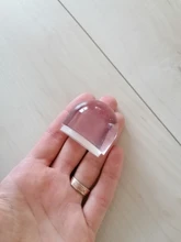 Tope de puerta acrílico para el hogar y la Oficina, soporte de puerta autoadhesivo transparente, sin necesidad de perforar, Tope de puerta, protección de paredes, muebles, 1 Uds.