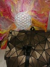 Mochila con lentejuelas triangulares geométricas irregulares para mujer, morral femenino a la moda, con espalda ruggzak