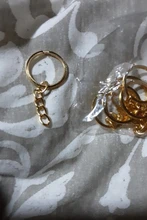 20 unids/lote llavero Chapado en 6 colores 50mm largo partido redonda llaveros al por mayor