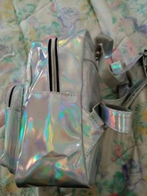 Mini mochila láser plateada para mujer, morral de moda para chica joven, bolso escolar de tendencia coreana con personalidad