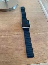 Correa de cuero para Apple Watch, 44mm, 40mm, 38mm, 42mm, accesorios, pulsera magnética, pulsera iWatch serie 3 4 5 se 6