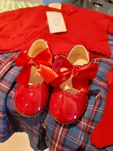 Zapatos de charol con lazo para niñas pequeñas, calzado de baile de Color sólido, primavera y otoño, SMG104