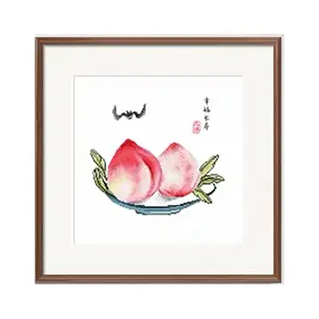 Auspicious Fruit Pomegranate Pastel Peach Persimmon Watercolour Stamped Cross Stitch Kit Embroidery needlework set 
Auspicious Fruit Pomegranate Pastel Peach Persimmon Watercolour Stamped Cross Stitch Kit Embroidery needlework set