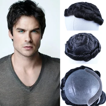 YY Wigs Natural Black Men's Toupee Remy Human Hair Replacement System 8x10 Mini Lace with Skin PU Human Hair Toupee for Men
YY Wigs Natural Black Men's Toupee Remy Human Hair Replacement System 8x10 Mini Lace with Skin PU Human Hair Toupee for Men