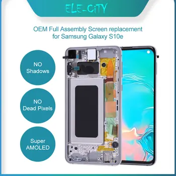 100% Ori FULL Assembly LCD Display for SAMSUNG Galaxy S10e G970F U W Super AMOLED Display Touch Screen Digitizer Replacement
100% Ori FULL Assembly LCD Display for SAMSUNG Galaxy S10e G970F U W Super AMOLED Display Touch Screen Digitizer Replacement