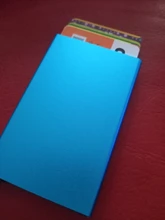 De acero inoxidable de calidad tarjeta de crédito titular hombres Slim Anti proteger viajes tarjetero ID mujeres Rfid cartera Metal caso Porte carta