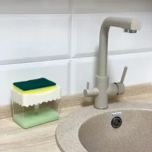 Soap-Organizer Liquid-Dispenser-Container Soap-Pump-Dispenser Sponge-Holder Hand-Press