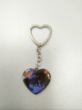 Llavero con foto personalizada de acero inoxidable, llavero con nombre, fecha, grabado redondo, identificación, etiqueta de perro, llavero de corazón, llave de amuleto colgante