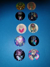De moda de BeautyDream catcher10pcs 12mm/18mm/20mm/25mm redondo de vidrio foto de vidrio cabochon demo plana haciendo conclusiones ZB0485
