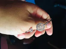 Pulsera de piedra blanca de circón para mujer, brazalete ajustable de árbol de la vida para mujer, brazalete de boda de oro rosa