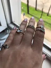 Docona 13 unids/set Bohemia Color de plata antiguo anillos conjuntos elefante Hamsa hueco anillos de nudillo para la joyería de las mujeres 4096