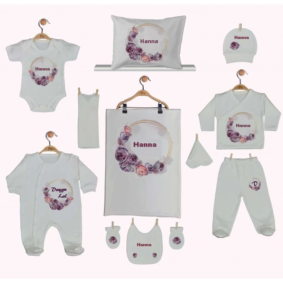 Hospital Output Set New Born Baby Girl set 11 Piece set 100 Cotton Production Custom Name lettering Custom Pouch Baby kit 2021 summer
Hospital Output Set New Born Baby Girl set 11 Piece set 100 Cotton Production Custom Name lettering Custom Pouch Baby kit 2021 summer