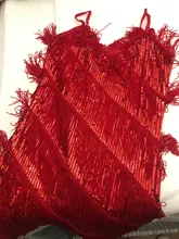 Vestido Vintage del gran Gatsby para mujer, vestido de lentejuelas de fiesta Vintage de los años 1920, camisola Sexy con cuello en V, vestido de flecos dorados, trajes de Flapper