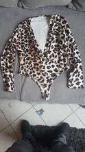 Camiseta de leopardo para mujer, Body elegante de manga larga, Top con cuello de pico, ropa de calle para fiesta, Club y oficina