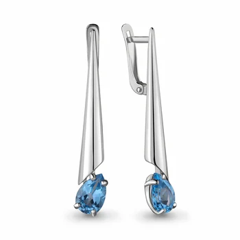 Earrings from silver with Topaz Swiss
Earrings from silver with Topaz Swiss