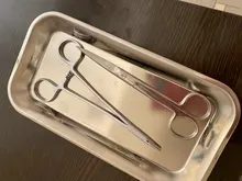 Tijeras quirúrgicas de acero inoxidable de 14cm/16cm/18cm, cabezal con punta curva recta, fórceps, herramientas médicas para clínica Dental