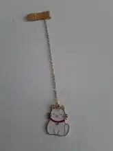 Colgante con cadena de Metal de gato Panda, marcador de páginas, suministros escolares y de oficina, 1 ud.