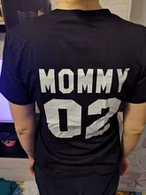 Ropa a juego para la familia, Camiseta de algodón con aspecto familiar, camisetas con estampado de letras divertidas de papá mamá chico y bebé, Tops con números para verano