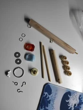 Columpio para aves de juguete soporte de percha de madera con cuentas para masticar, soporte para dormir, juguetes para pájaros periquitos C42