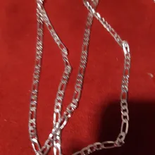 8 tamaños disponibles Plata de Ley 925 auténtica 4mm cadena Figaro Collar para mujer para hombre/40/45/50/60/75cm de Kolye Collares