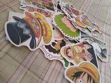 Pegatinas de ONE PIECE de Anime, 50 Uds., Luffy Zoro, pegatina de Ace, calcomanías impermeables, pegatina para patineta para maleta para portátil, guitarra, nevera