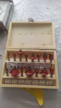 Router-Bit-Set Trimming-Knife Milling-Cutter Woodworking Shank W/wood-Case Tungsten Carbide